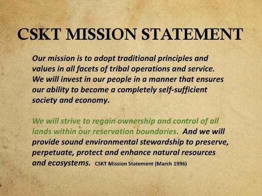 CSKT Mission Statement